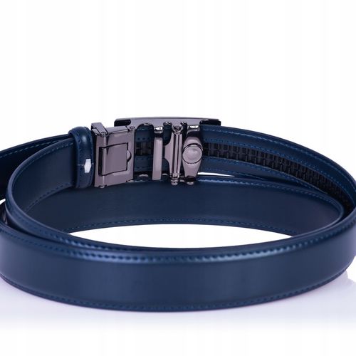 Pasek Męski do garnituru GRANATOWY Automat spodni na Arena.pl