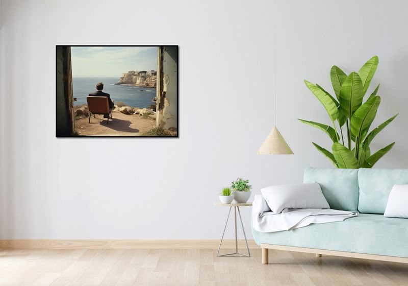 Plakat 100x75cm Samotna Nadmorska Konfrontacja zdjęcie 4