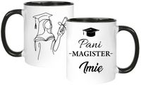 KUBEK PREMIUM Z NADRUKIEM PREZENT PANI MAGISTER IMIĘ ORYGINALNY UPOMINEK