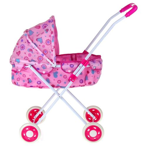 Wózek dla Lalek Metalowy 2w1 Głęboki Gondola Nosidełko Składany Daszek na Arena.pl