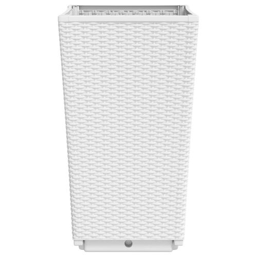 Donice ogrodowe, 2 szt., białe, 32,5x32,5x57, PP na Arena.pl