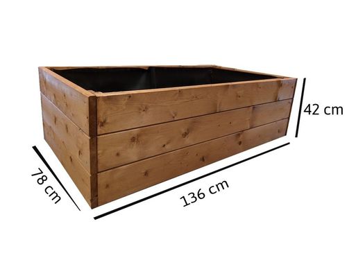 Kwietnik drewniany podniesiony 136 x 78 x 42 cm na Arena.pl