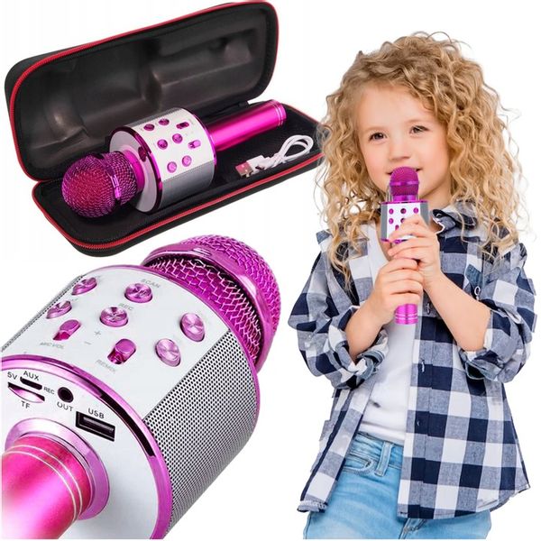 MIKROFON KARAOKE GLOSNIK Z MIKROFONEM BEZPRZEWODOWY BLUETOOTH NAGRYWANIE zdjęcie 1
