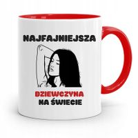 Kubek Czerwony Dla Dziewczyny Najfajniejsza Z Nadrukiem Ze Zdjęciem