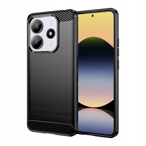 Spacecase Carbon Redmi Note 14 5G / Poco M7 Pro 5G Black zdjęcie 2