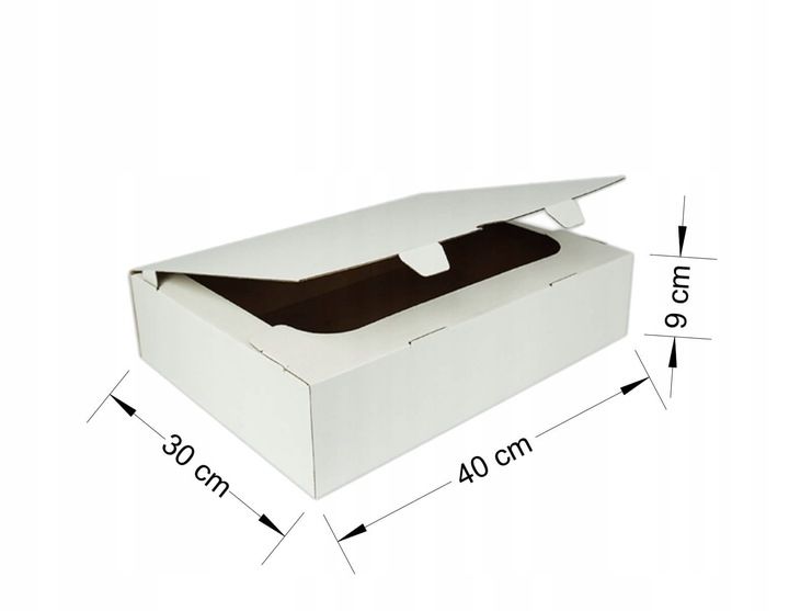 Tacka na CIASTO biała 40x30x9 cm tekturowa karton pudełko na TORT CIASTKA zdjęcie 2