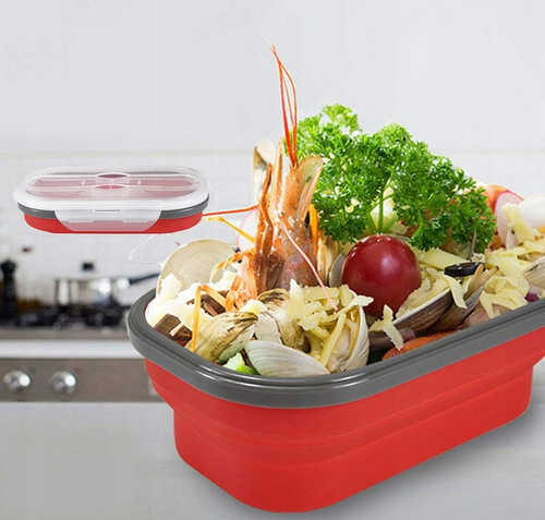 Pojemnik silikonowy na śniadanie śniadaniówka na żywność 1000ml LUNCH na Arena.pl