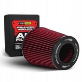 STOŻKOWY FILTR POWIETRZA FIGERSPEC 150MM (+ADAPTERY 76/89/101MM) CZERWONY