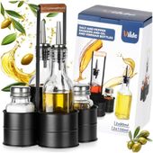 butelki szklane do oliwy octu 2x 250ml przyprawniki w stojaku 229276