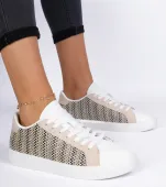 Beżowe damskie sneakersy materialowe Bellisio 40