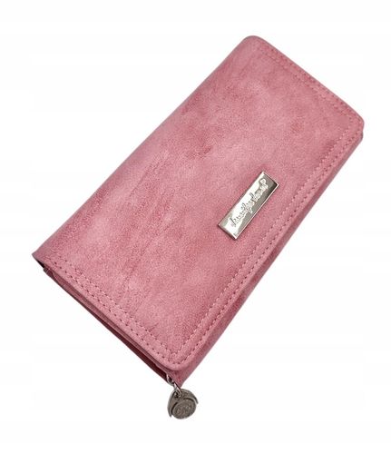 PORTFEL DAMSKI DUŻY SKÓRZANY PREZENT RÓŻOWY JENNIFER JONES MEDIUM na Arena.pl