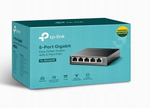 Switch TP-Link 5p TL-SG105PE (5x10/100/1000Mbit, 4xPoE+) na Arena.pl