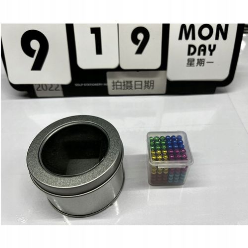 TĘCZA KULKI MAGNETYCZNE CUBE 8 KOLORÓW KULA GADŻET ANTYSTRESOWY 5MM 216 SZT na Arena.pl