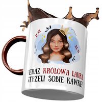 Kubek Bordowy Dla Laury Koleżanki Przyjaciółki Z Nadrukiem Ze Zdjęciem