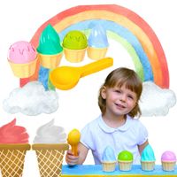 foremki do piasku lody w kubeczkach lodziarnia lato  6610