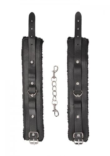 plush bonded leather ankle cuffs   with adjustable straps na Arena.pl