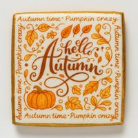 CIASTKO LUKROWANE HALLO AUTUMN ROZ.L PION JESIEŃ RĘCZNIE ROBIONE