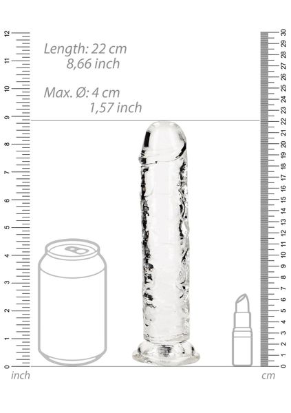 Straight Realistic Dildo With Suction Cup - 8'' / 20 zdjęcie 5