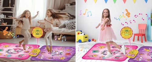 MATA DO TAŃCZENIA MUZYCZNA DLA DZIECI INTERAKTYWNA LED BLUETOOTH 9 × POZIOM na Arena.pl