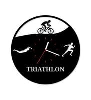 Zegar ścienny z płyty winylowej Triathlon 14.8