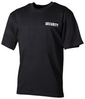 Koszulka US "Security" bedruckt czarna XL