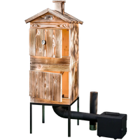 Wędzarnia ogrodowa drewniana | 2 x 50 modułowa | piec 25x25x30 | PRODUCENT