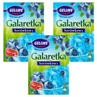 Gellwe Galaretka smak borówkowy 72 g x 3 sztuki