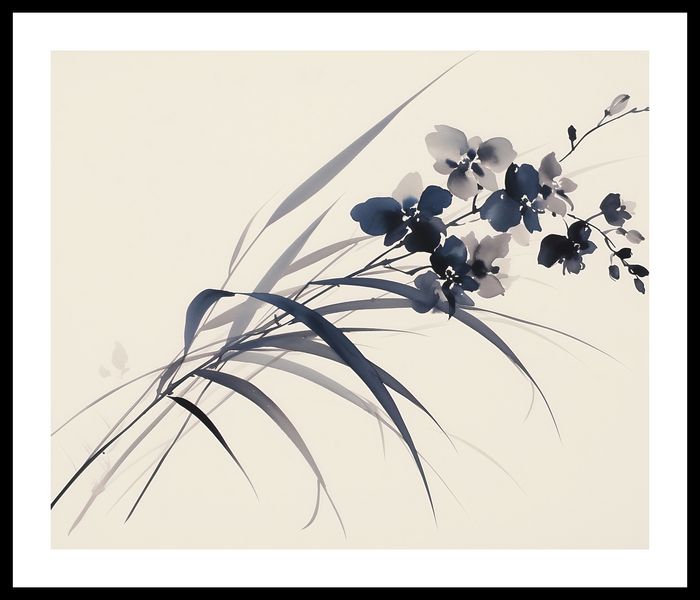 Plakat 60x50cm Orchidea w Sepii zdjęcie 3