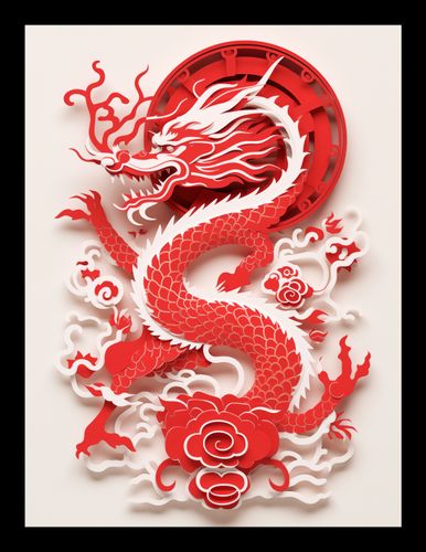 Plakat 15x20cm Czerwony Smok na Arena.pl