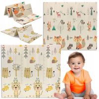 MATA PIANKOWA EDUKACYJNA SKŁADANA DLA DZIECI DUŻA XXL 180x200