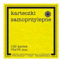 karteczki samoprzylepne żółte FLUO 75x75 mm