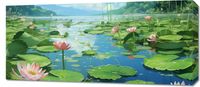 Obraz 90x40cm Sielankowy Staw Lilii