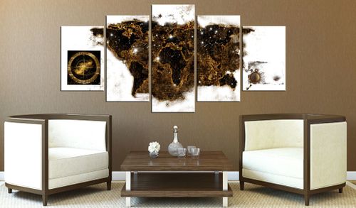 Obraz - Brązowa mapa Rozmiar - 100x50 na Arena.pl