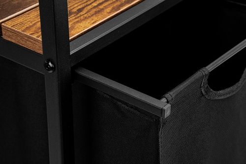 KOSZ na pranie bieliznę METALOWY LOFTOWY z półką PODWÓJNY pojemnik 80L na Arena.pl