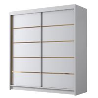 Szafa przesuwna BALI IV 180-pojemna garderoba-BIAŁY