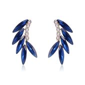 Niebieskie kolczyki skrzydełka wachlarz eleganckie ciekawe modne KOKONET 3-0386