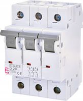 ETI WYŁĄCZNIK NADPRĄDOWY BEZPIECZNIK 3P D20A 6kA AC ETIMAT 6 002164517