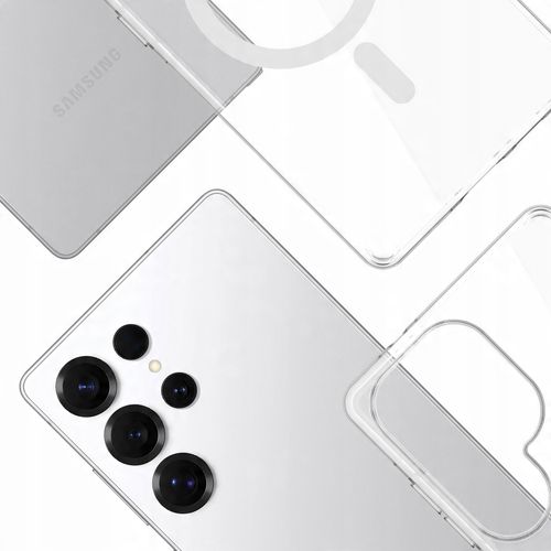 Nieżółknące etui MagSafe na tył Samsung Galaxy S25 Ultra 3mk EverClear Case na Arena.pl