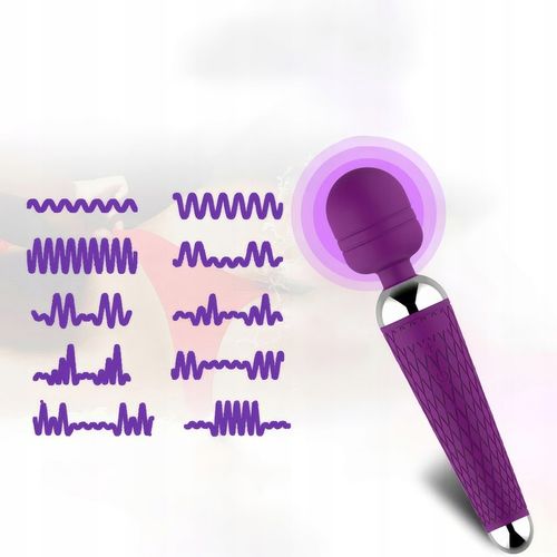 SILIKONOWY WIBRATOR, MOCNY MASAŻER ŁECHTACZKI, WAND - MEGA ORGAZM DO MASAŻU na Arena.pl