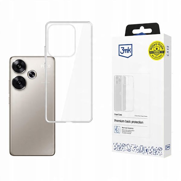 Silikonowe etui na Poco F6 - 3mk Clear Case zdjęcie 1