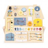 DREWNIANA TABLICA MANIPULACYJNA EDUKACYJNA DLA DZIECI 3+