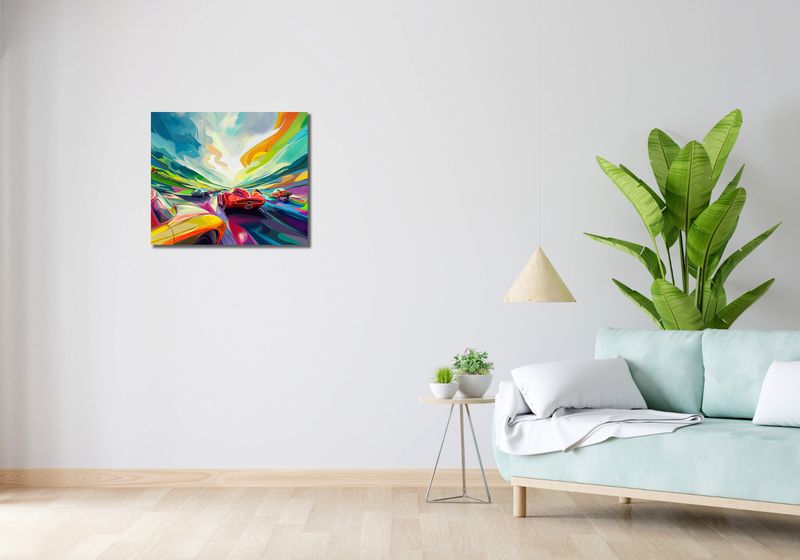 Obraz 60x50cm Wyścig Przy Barwach zdjęcie 2