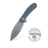 Nóż Składany TrollskyKnives Mandu XL Liner Lock Dark Bead Blast D2 Grey G10
