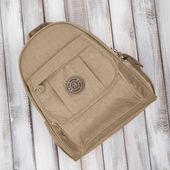 modny plecaczek damski w kolorze jasnego brązu sp-10-lb