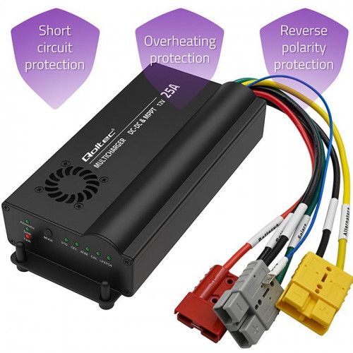 Regulator MPPT z ładowarka DC-DC Qoltec 25A zdjęcie 8