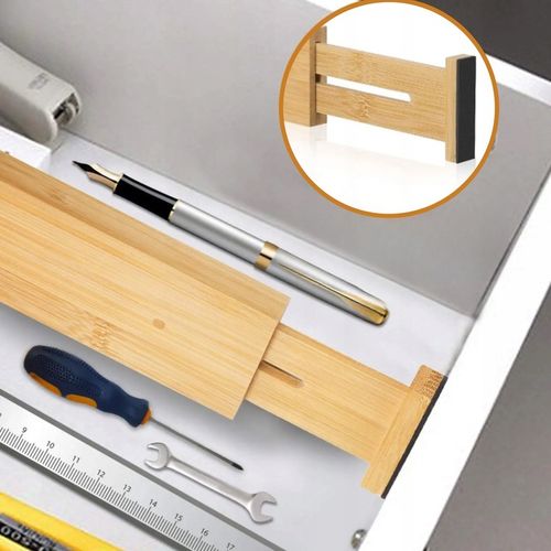 Przegrody do szuflad rozsuwane bambusowe organizer separator na Arena.pl