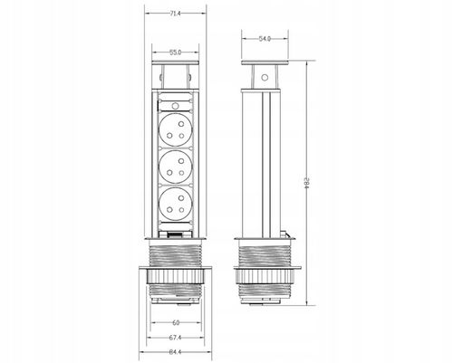 GNIAZDO WPUSZCZANE CHOWANE W BLAT NABLATOWE CZARNE na Arena.pl