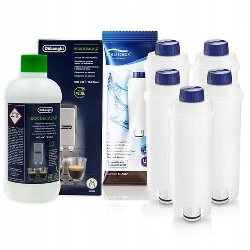 5x Filtr Do Ekspresu Delonghi AL-S002 + Odkamieniacz EcoDecalk 500ml na Arena.pl
