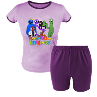 Krótka Piżama dziecięca Rainbow Friends - Kolorowi Przyjaciele