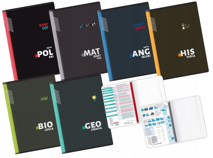 KOMPLET 6 ZESZYTÓW ZE ŚCIĄGĄ KLASA 5-6 A5/60K ŚCIĄGA KOLOROWA 60 KARTEK zdjęcie 6